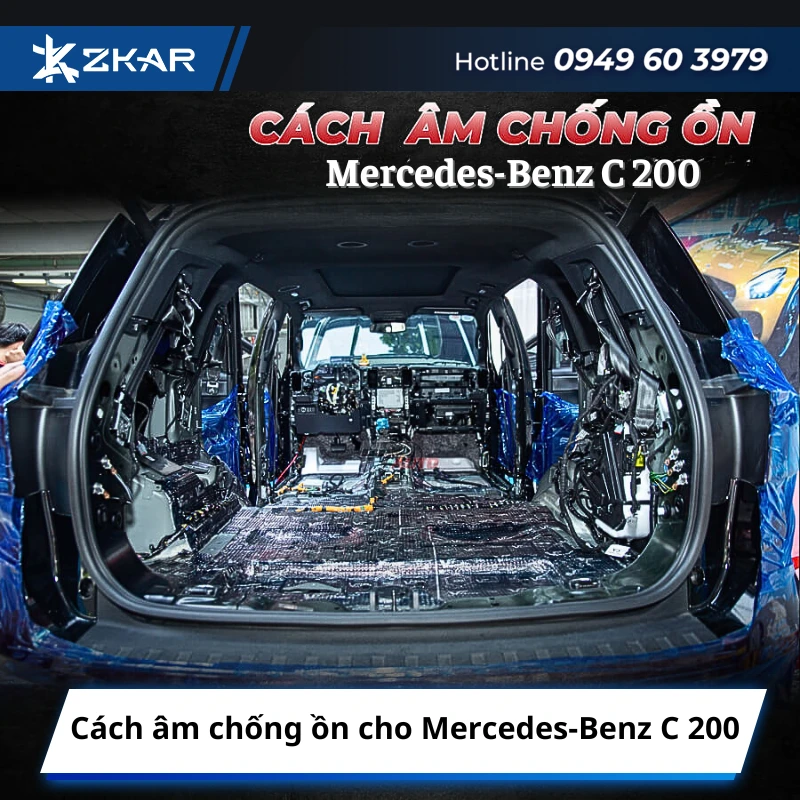 Cách âm chống ồn cho Mercedes-Benz C 200