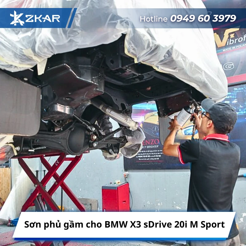 Sơn phủ gầm cho BMW X3 sDrive 20i M Sport