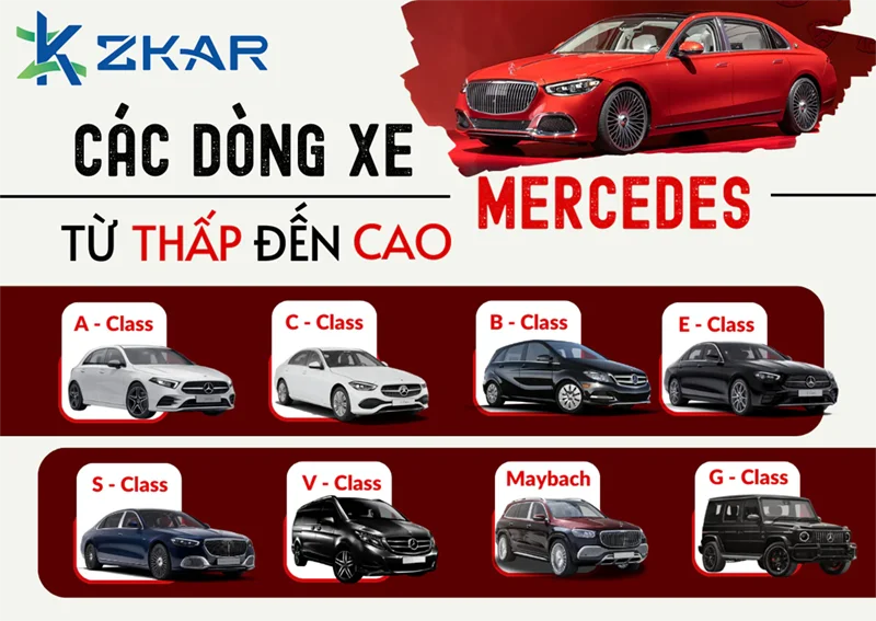 Các dòng xe Mercedes-Benz phổ biến