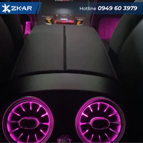 Địa Chỉ Lắp Cửa gió điều hoà Tuabin Led 64 màu cho xe Mercedes tại Sài Gòn