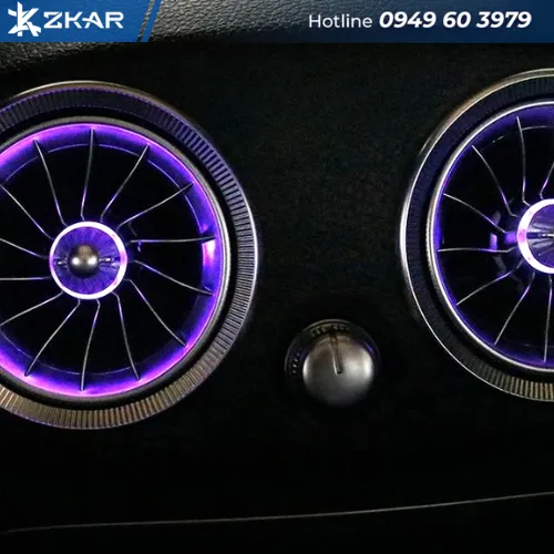 Cửa gió Tuabin phản lực Led 64 màu xe Mercedes C, GLC-Class