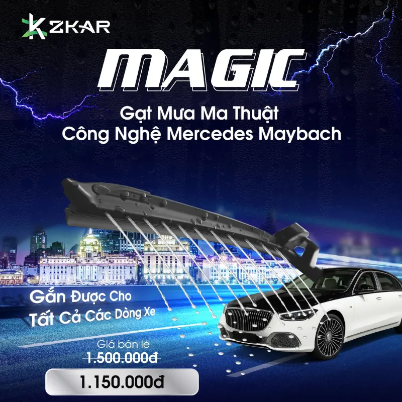 Gạt Mưa Ma Thuật Magic Công Nghệ Mercedes Maybach Đổi Mới Công Nghệ cho Xế Yêu của Bạn
