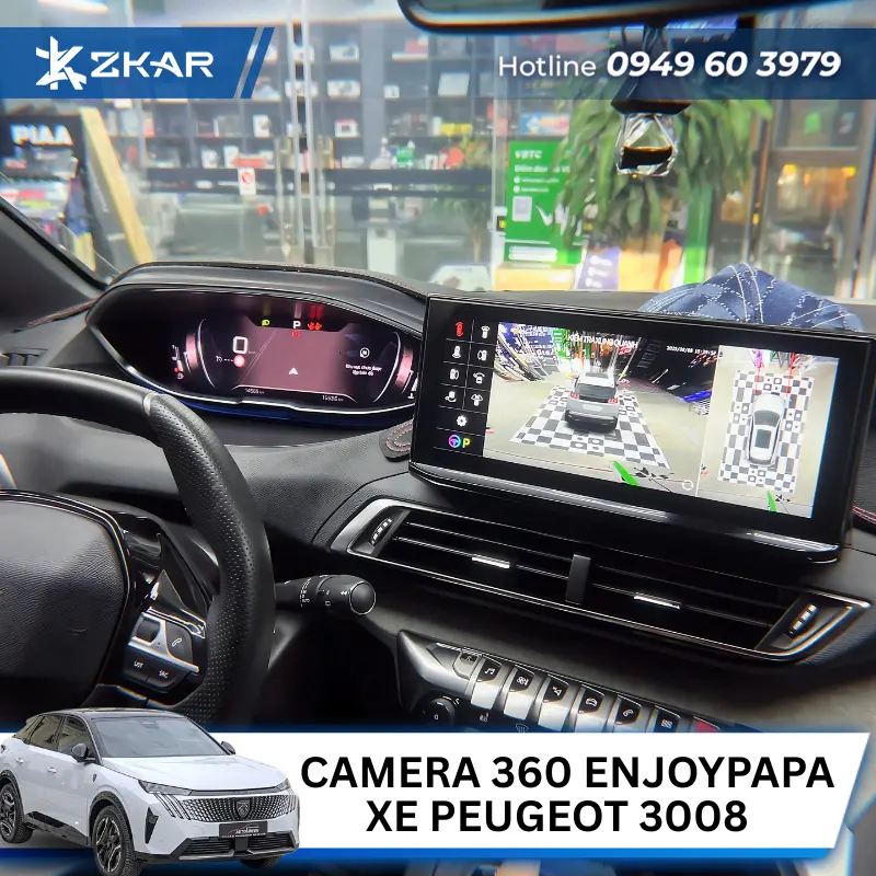 Gắn Camera 360 ENJOYPAPA Xe Peugeot 3008